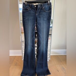 PAIGE Canyon Boot Dark Blue Flare Jeans